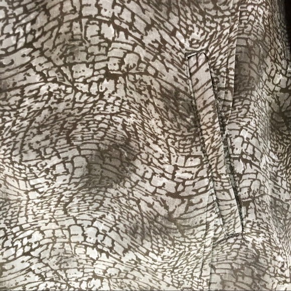 Chico's Wild Animal Instinct Scuba Shiitaki Open Front Jacket Size Large New - Picture 4 of 12